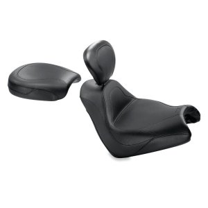 Honda VTX1800F Passenger Motorcycle Seat - Mustang Motorcycle - Sport Touring - Black - `05-`08